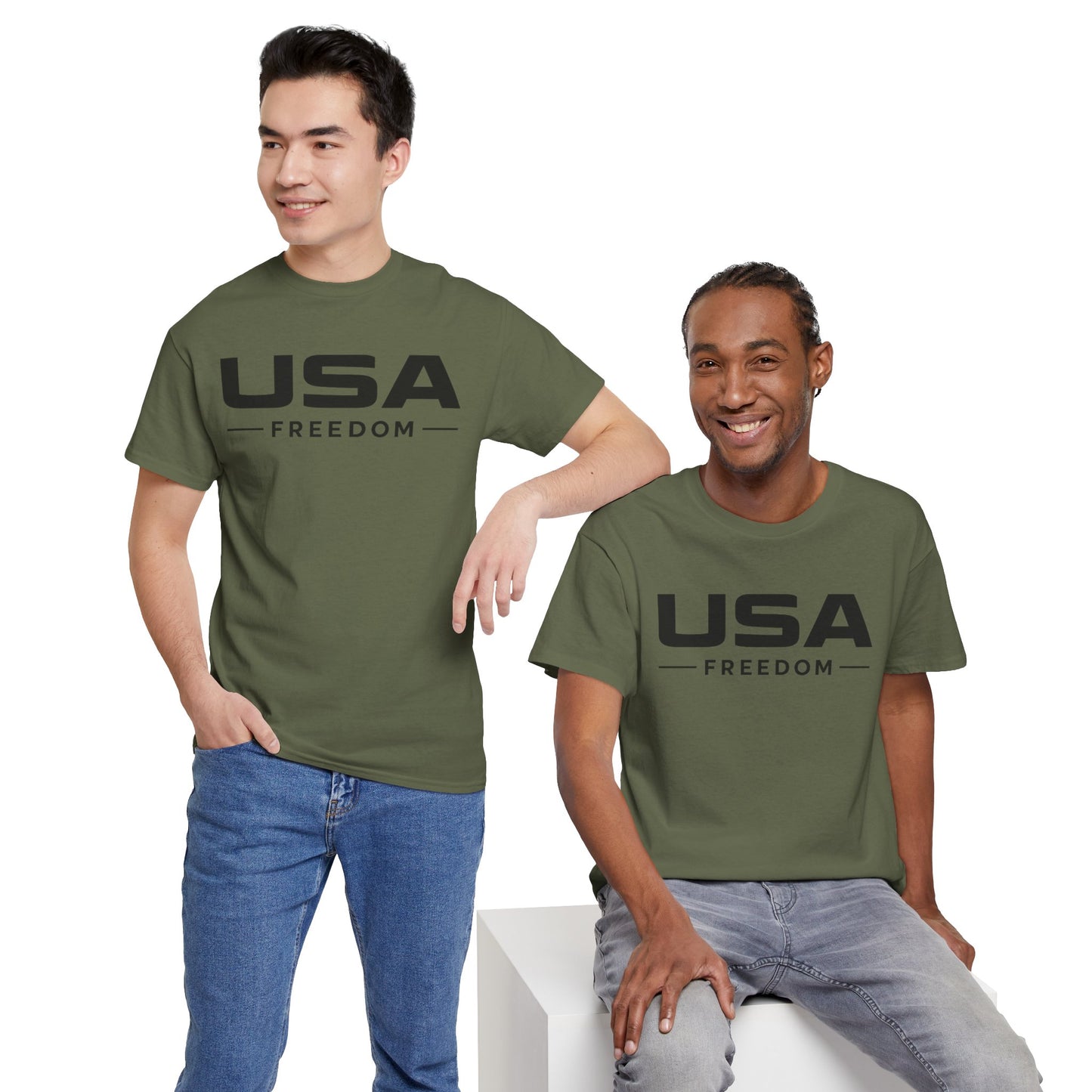 USA Freedom Minimalist T-shirt | Modern Patriotic Tee | Fourth of July Outfit | Independence Day Tee