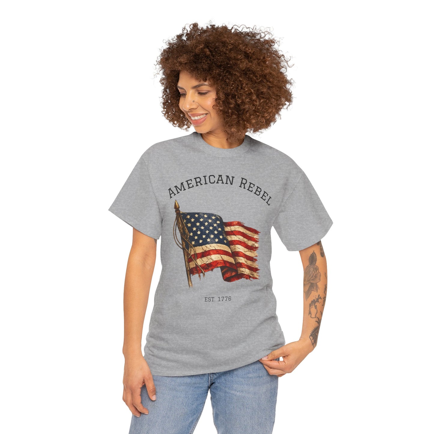 American Rebel 1776 Shirt | Vintage American Flag Tee | Patriotic USA T-Shirt | Independence Day Tshirt | Distressed Flag Graphic Shirt | Fourth of July Outfit
