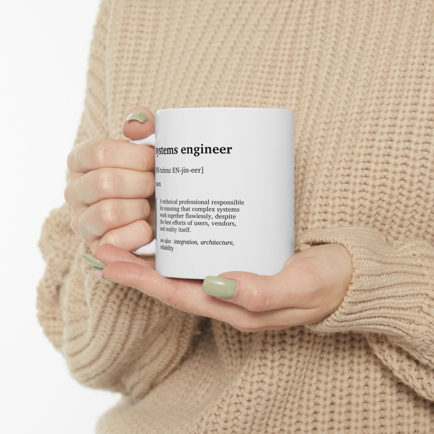 Funny Systems Engineer Definition Mug | Engineering Humor Coffee Tea Cup | Systems Engineering Gift | Tech Coffee Mug | Engineer Office Cup (11oz, 15oz)