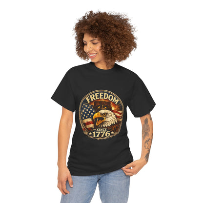 Freedom Since 1776 Shirt | American Eagle Vintage Tee | Fourth of July Graphic T-Shirt | USA Flag Eagle Tshirt | Independence Day Outfit