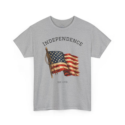 Vintage Independence Flag Shirt | 1776 American Flag Tee | Patriotic Distressed Flag T-Shirt | Retro Fourth of July Outfit | American Graphic Tshirt