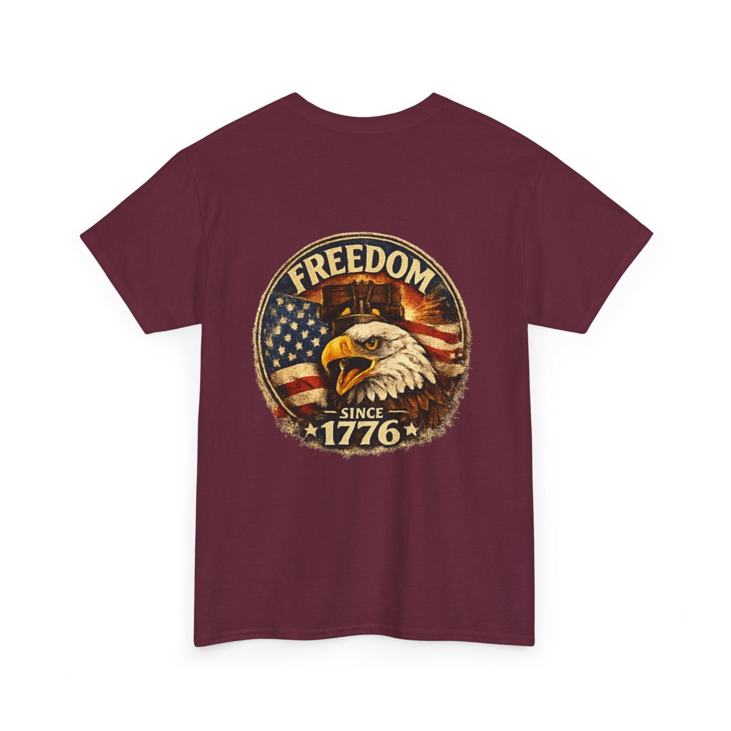 Minimalist Freedom 1776 Shirt | American Eagle Graphic Tee | 250 Years of Freedom 1776 2026 T-Shirt | USA Flag Front and Back Tshirt | Fourth of July Outfit