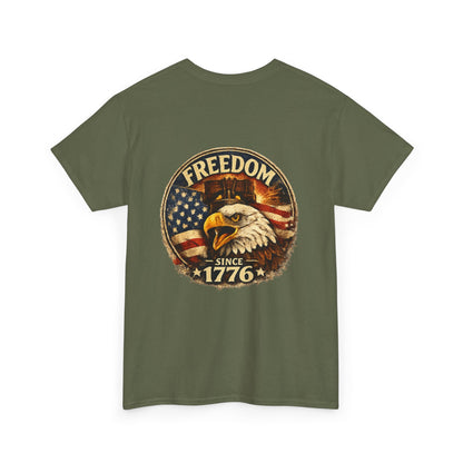 Minimalist Freedom 1776 Shirt | American Eagle Graphic Tee | 250 Years of Freedom 1776 2026 T-Shirt | USA Flag Front and Back Tshirt | Fourth of July Outfit