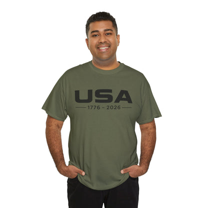 USA 1776-2026 Minimalist Patriotic T-Shirt | Modern Independence Day Tee | Fourth of July Shirt