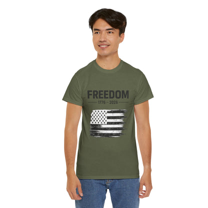 Vintage Freedom 1776 2026 Shirt | Patriotic American Flag Tee | USA 250 Anniversary T-Shirt | Minimalist Independence Tshirt | Fourth of July Outfit
