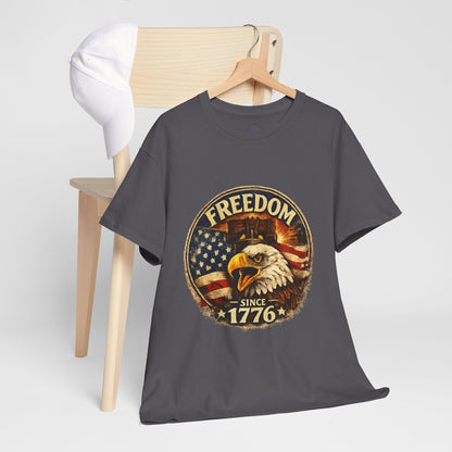 Freedom Since 1776 Shirt | American Eagle Vintage Tee | Fourth of July Graphic T-Shirt | USA Flag Eagle Tshirt | Independence Day Outfit