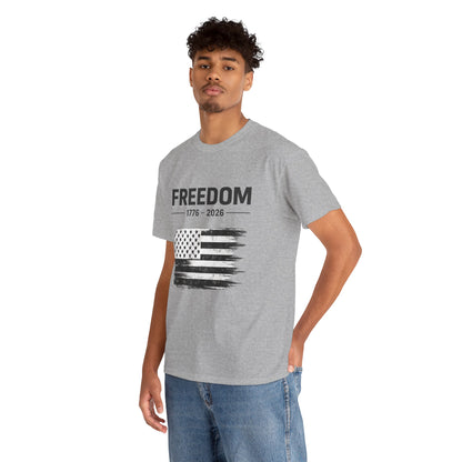 Vintage Freedom 1776 2026 Shirt | Patriotic American Flag Tee | USA 250 Anniversary T-Shirt | Minimalist Independence Tshirt | Fourth of July Outfit