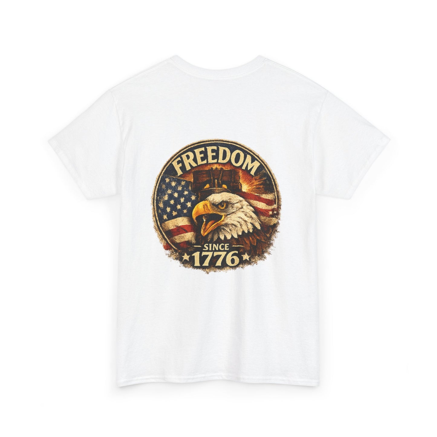 Minimalist Freedom 1776 Shirt | American Eagle Graphic Tee | 250 Years of Freedom 1776 2026 T-Shirt | USA Flag Front and Back Tshirt | Fourth of July Outfit