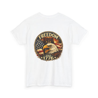 Minimalist Freedom 1776 Shirt | American Eagle Graphic Tee | 250 Years of Freedom 1776 2026 T-Shirt | USA Flag Front and Back Tshirt | Fourth of July Outfit