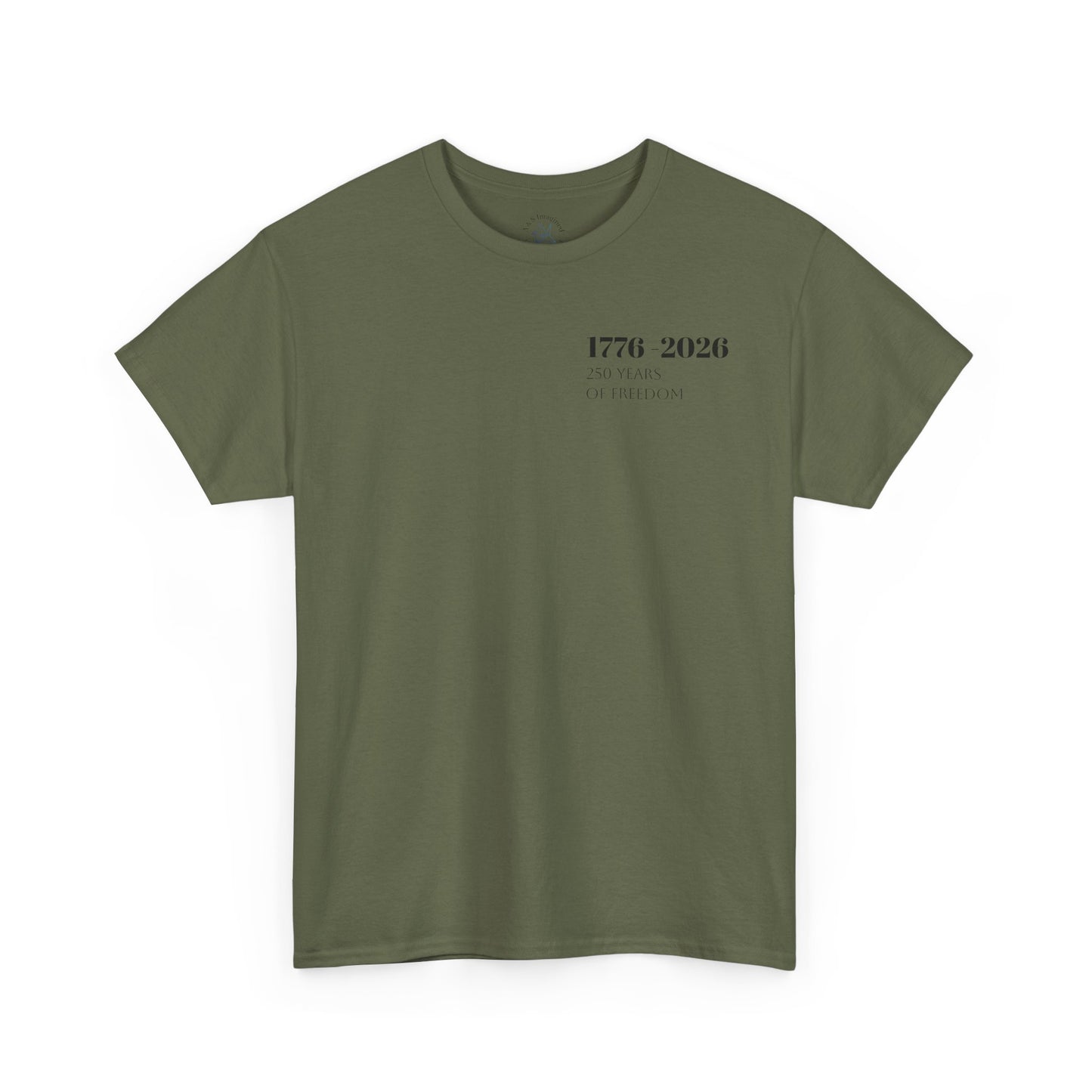 Minimalist Freedom 1776 Shirt | American Eagle Graphic Tee | 250 Years of Freedom 1776 2026 T-Shirt | USA Flag Front and Back Tshirt | Fourth of July Outfit