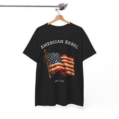 American Rebel 1776 Shirt | Vintage American Flag Tee | Patriotic USA T-Shirt | Independence Day Tshirt | Distressed Flag Graphic Shirt | Fourth of July Outfit