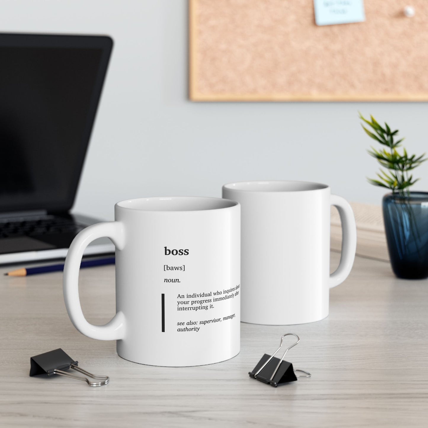 Funny Boss Definition Ceramic Mug | Office Humor Coffee Tee Cup | Coworker Gift | Work from Home Gift | Corporate Joke Mug (11oz, 15oz)