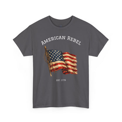 American Rebel 1776 Shirt | Vintage American Flag Tee | Patriotic USA T-Shirt | Independence Day Tshirt | Distressed Flag Graphic Shirt | Fourth of July Outfit