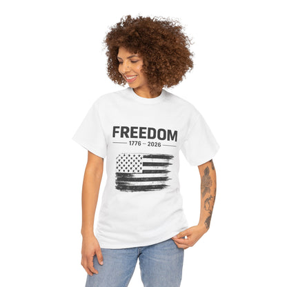 Vintage Freedom 1776 2026 Shirt | Patriotic American Flag Tee | USA 250 Anniversary T-Shirt | Minimalist Independence Tshirt | Fourth of July Outfit