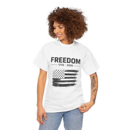 Vintage Freedom 1776 2026 Shirt | Patriotic American Flag Tee | USA 250 Anniversary T-Shirt | Minimalist Independence Tshirt | Fourth of July Outfit