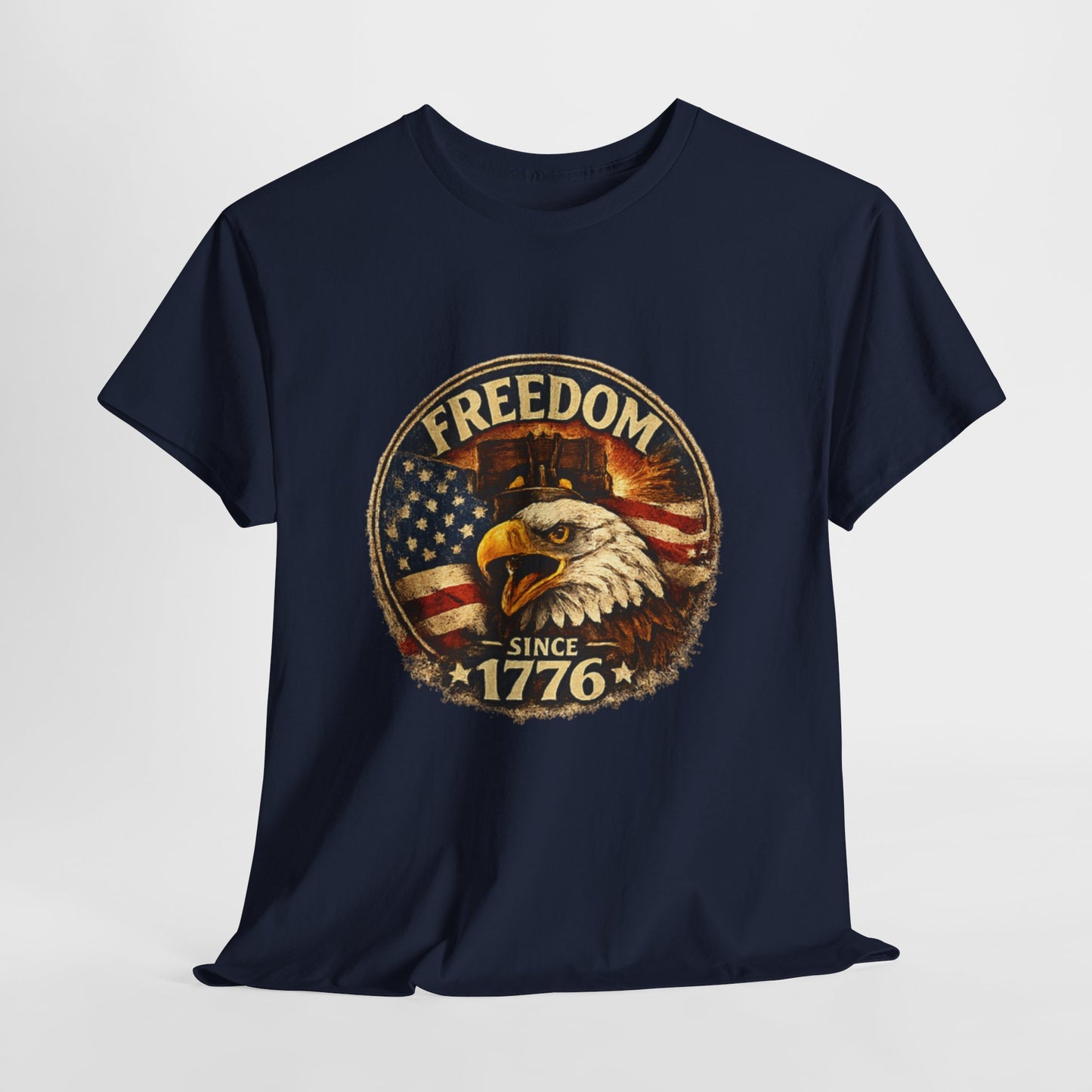 Freedom Since 1776 Shirt | American Eagle Vintage Tee | Fourth of July Graphic T-Shirt | USA Flag Eagle Tshirt | Independence Day Outfit