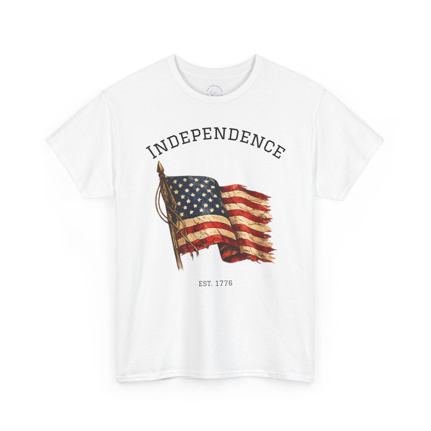 Vintage Independence Flag Shirt | 1776 American Flag Tee | Patriotic Distressed Flag T-Shirt | Retro Fourth of July Outfit | American Graphic Tshirt
