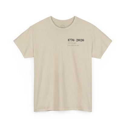 Minimalist Freedom 1776 Shirt | American Eagle Graphic Tee | 250 Years of Freedom 1776 2026 T-Shirt | USA Flag Front and Back Tshirt | Fourth of July Outfit