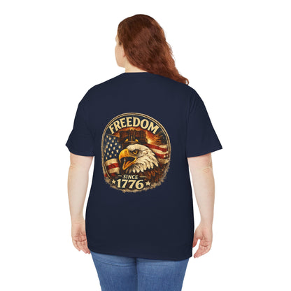 Minimalist Freedom 1776 Shirt | American Eagle Graphic Tee | 250 Years of Freedom 1776 2026 T-Shirt | USA Flag Front and Back Tshirt | Fourth of July Outfit