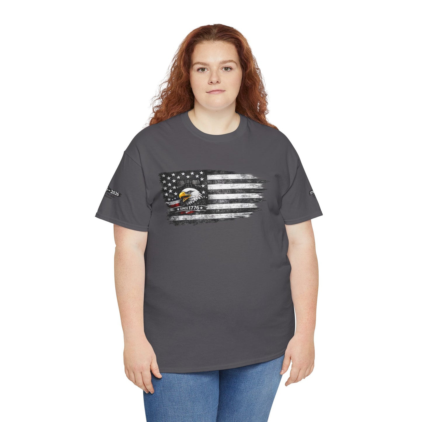 American Flag Eagle Shirt | 1776 Patriotic Tee | USA Flag T-shirt | Bald Eagle Shirt | Fourth of July Outfit | Minimal Patriotic Tee