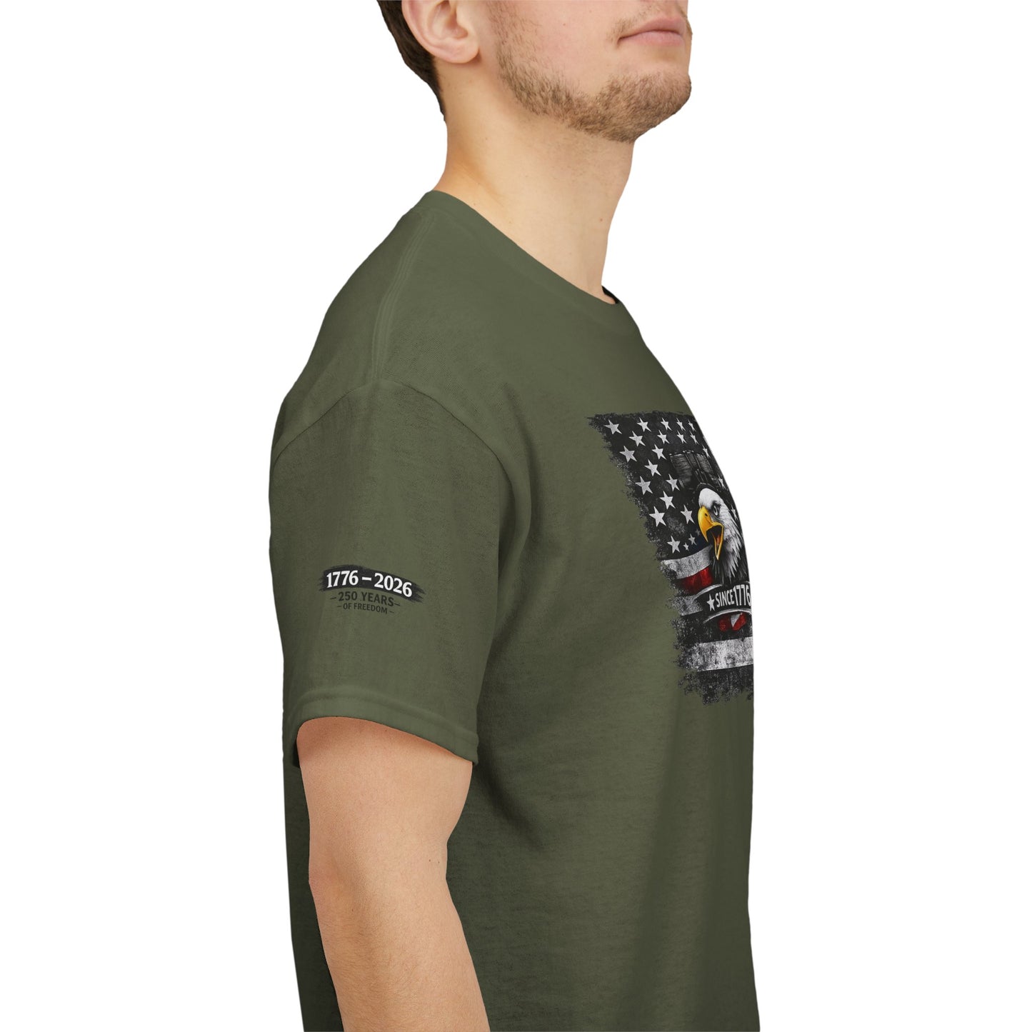 American Flag Eagle Shirt | 1776 Patriotic Tee | USA Flag T-shirt | Bald Eagle Shirt | Fourth of July Outfit | Minimal Patriotic Tee