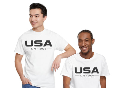 USA 1776-2026 Minimalist Patriotic T-Shirt | Modern Independence Day Tee | Fourth of July Shirt