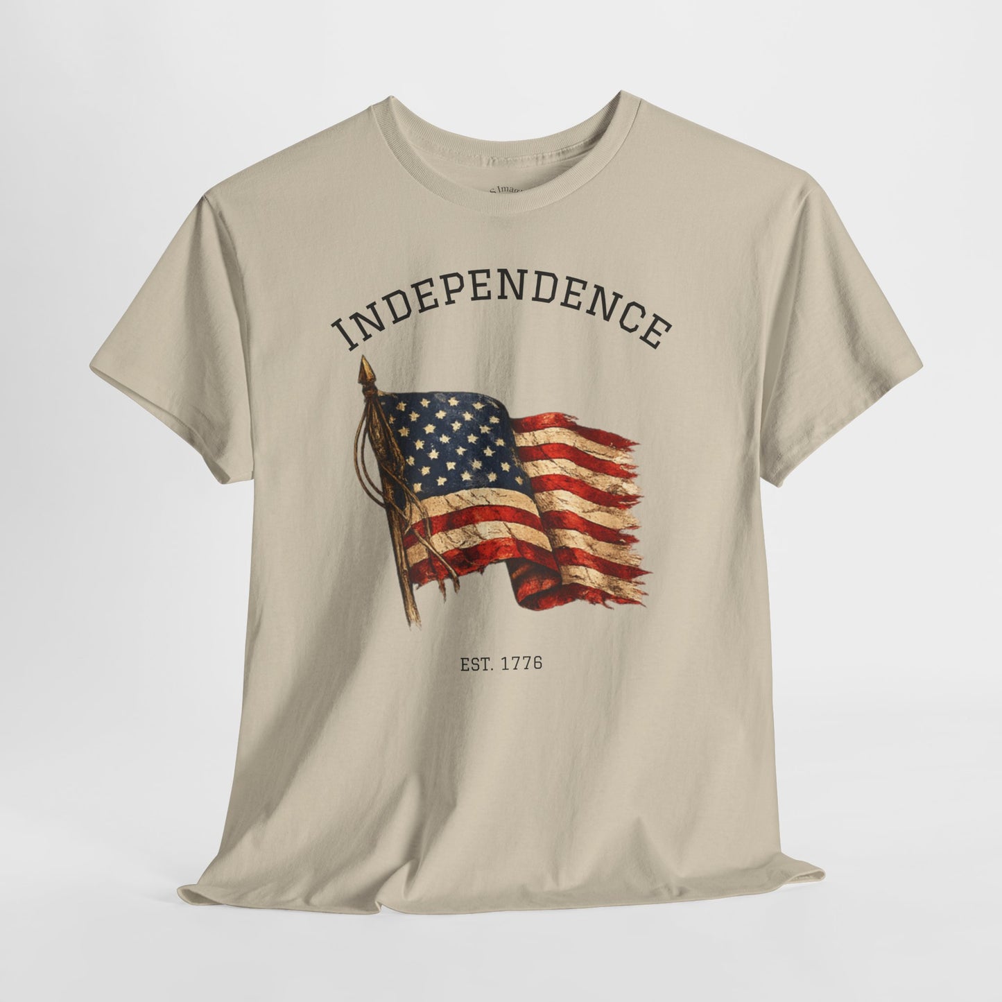 Vintage Independence Flag Shirt | 1776 American Flag Tee | Patriotic Distressed Flag T-Shirt | Retro Fourth of July Outfit | American Graphic Tshirt