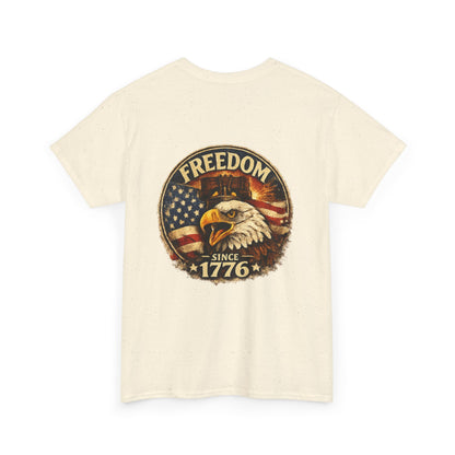Minimalist Freedom 1776 Shirt | American Eagle Graphic Tee | 250 Years of Freedom 1776 2026 T-Shirt | USA Flag Front and Back Tshirt | Fourth of July Outfit
