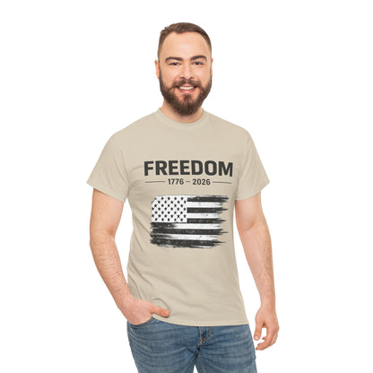 Vintage Freedom 1776 2026 Shirt | Patriotic American Flag Tee | USA 250 Anniversary T-Shirt | Minimalist Independence Tshirt | Fourth of July Outfit