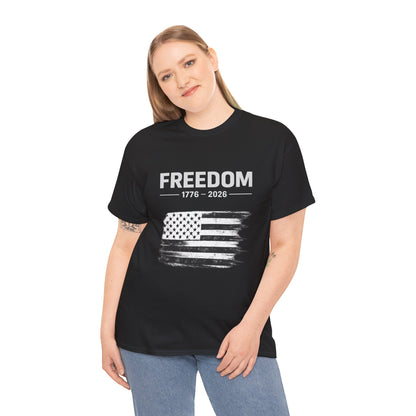 Vintage Freedom 1776 2026 Shirt | Patriotic American Flag Tee | USA 250 Anniversary T-Shirt | Minimalist Independence Tshirt | Fourth of July Outfit