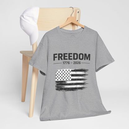 Vintage Freedom 1776 2026 Shirt | Patriotic American Flag Tee | USA 250 Anniversary T-Shirt | Minimalist Independence Tshirt | Fourth of July Outfit