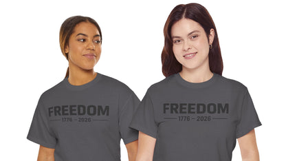 Freedom 1776 2026 Graphic Shirt Front and Back | Patriotic Eagle Flag Tee |  American Freedom Tshirt | Fourth of July Outfit | USA 250 Anniversary T-Shirt