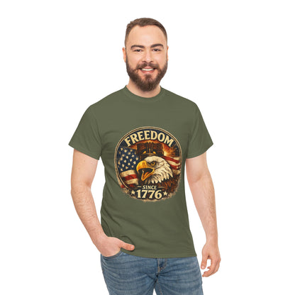 Freedom Since 1776 Shirt | American Eagle Vintage Tee | Fourth of July Graphic T-Shirt | USA Flag Eagle Tshirt | Independence Day Outfit
