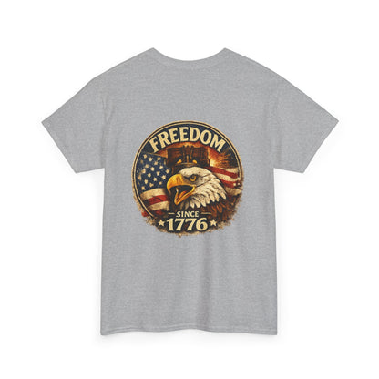 Minimalist Freedom 1776 Shirt | American Eagle Graphic Tee | 250 Years of Freedom 1776 2026 T-Shirt | USA Flag Front and Back Tshirt | Fourth of July Outfit