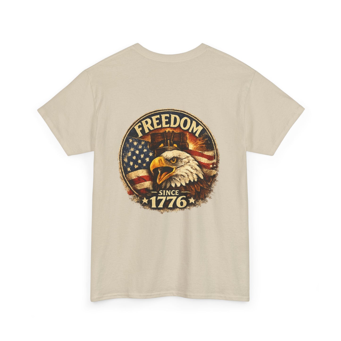 Minimalist Freedom 1776 Shirt | American Eagle Graphic Tee | 250 Years of Freedom 1776 2026 T-Shirt | USA Flag Front and Back Tshirt | Fourth of July Outfit