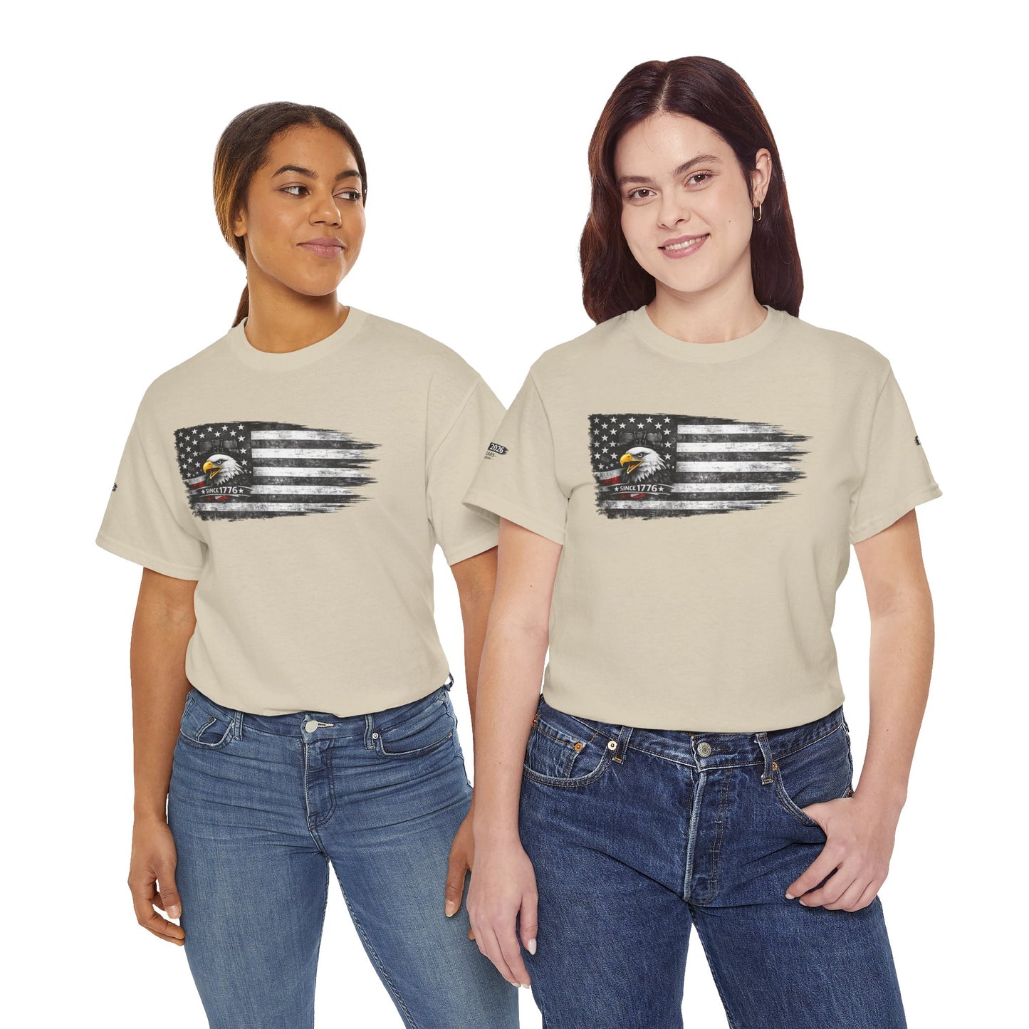 American Flag Eagle Shirt | 1776 Patriotic Tee | USA Flag T-shirt | Bald Eagle Shirt | Fourth of July Outfit | Minimal Patriotic Tee