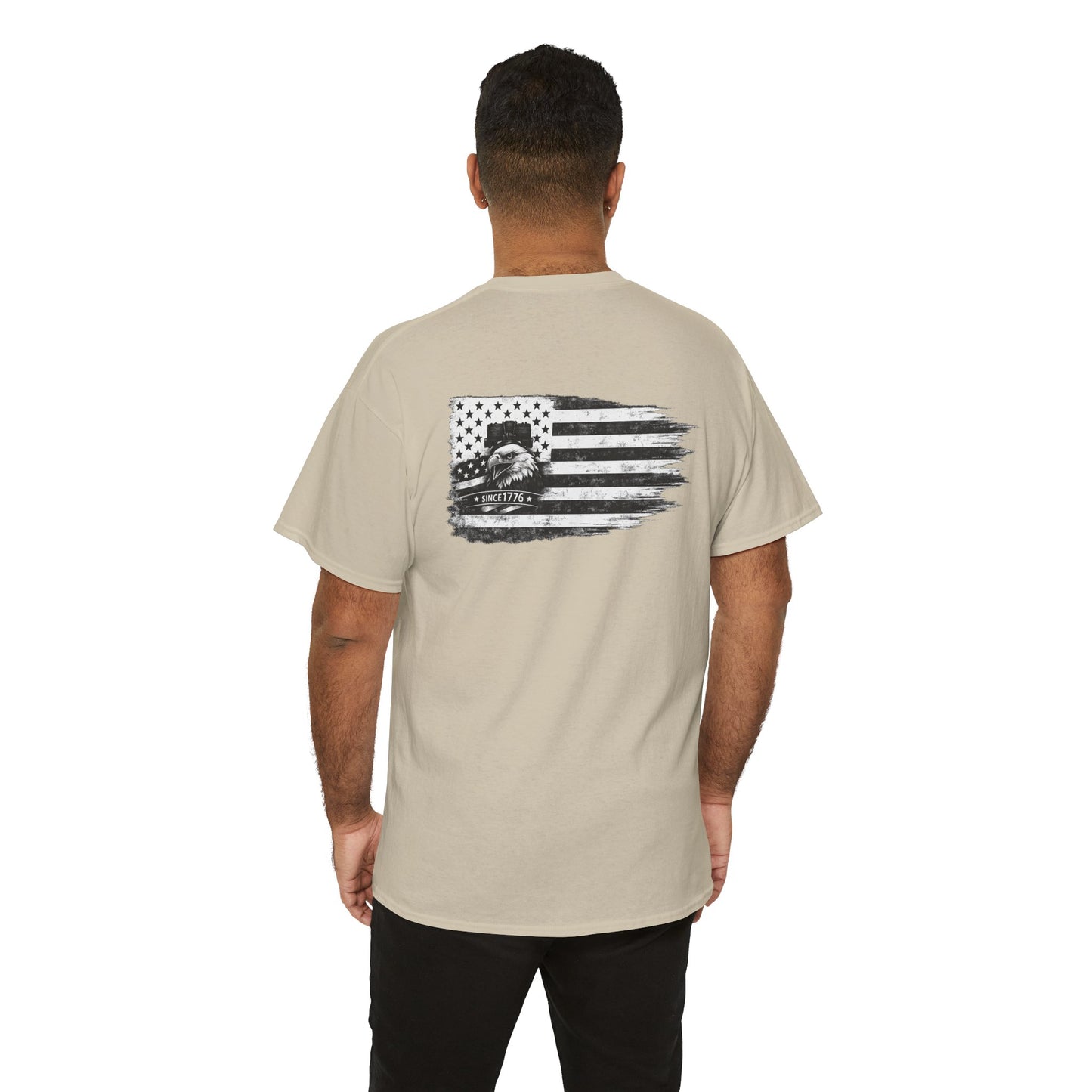 Freedom 1776 2026 Graphic Shirt Front and Back | Patriotic Eagle Flag Tee |  American Freedom Tshirt | Fourth of July Outfit | USA 250 Anniversary T-Shirt