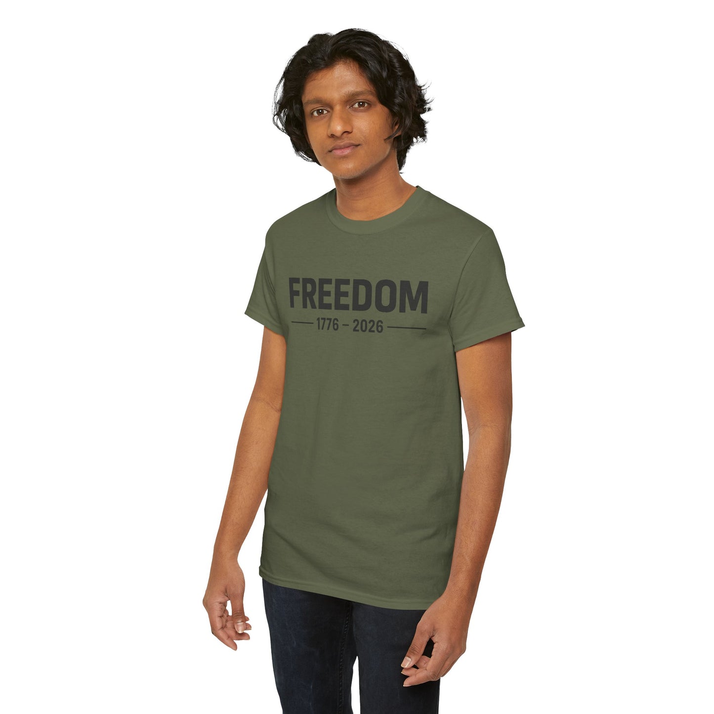 Freedom 1776 2026 Graphic Shirt Front and Back | Patriotic Eagle Flag Tee |  American Freedom Tshirt | Fourth of July Outfit | USA 250 Anniversary T-Shirt