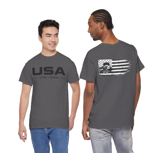 USA 1776 2026 Shirt Front and Back Graphic | Patriotic Eagle Flag Tee | American Flag Print T-Shirt | Fourth of July Outfit | USA Freedom Tshirt