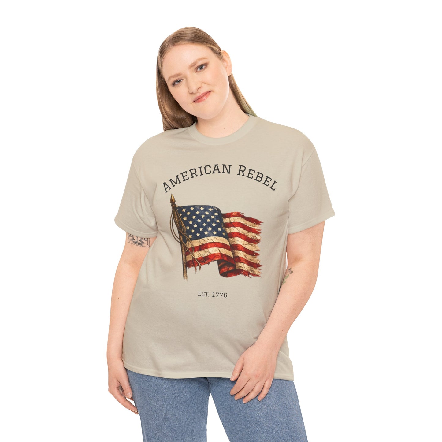 American Rebel 1776 Shirt | Vintage American Flag Tee | Patriotic USA T-Shirt | Independence Day Tshirt | Distressed Flag Graphic Shirt | Fourth of July Outfit