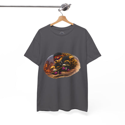 City Hedgehog Skateboarding Shirt | Street Style Tee | Vintage City Graphic | Skater Animal T-shirt | Cute Animal Skate Tshirt | Boardin' Hedgehog Collection
