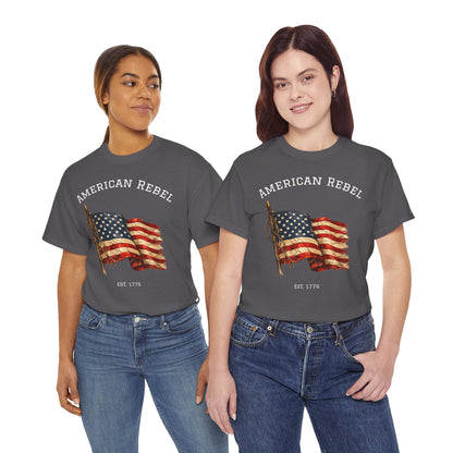 American Rebel 1776 Shirt | Vintage American Flag Tee | Patriotic USA T-Shirt | Independence Day Tshirt | Distressed Flag Graphic Shirt | Fourth of July Outfit