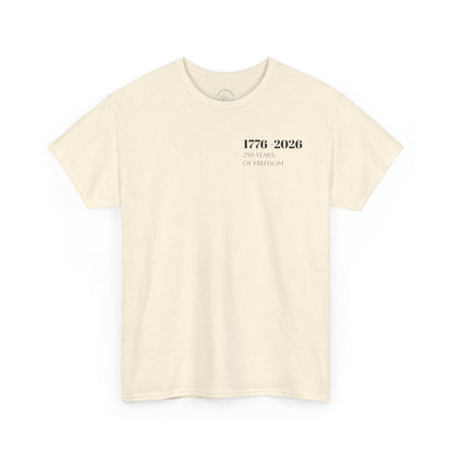 Minimalist Freedom 1776 Shirt | American Eagle Graphic Tee | 250 Years of Freedom 1776 2026 T-Shirt | USA Flag Front and Back Tshirt | Fourth of July Outfit