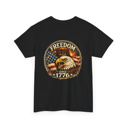 Minimalist Freedom 1776 Shirt | American Eagle Graphic Tee | 250 Years of Freedom 1776 2026 T-Shirt | USA Flag Front and Back Tshirt | Fourth of July Outfit