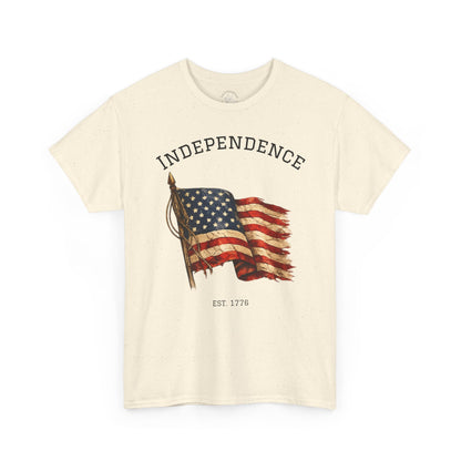 Vintage Independence Flag Shirt | 1776 American Flag Tee | Patriotic Distressed Flag T-Shirt | Retro Fourth of July Outfit | American Graphic Tshirt
