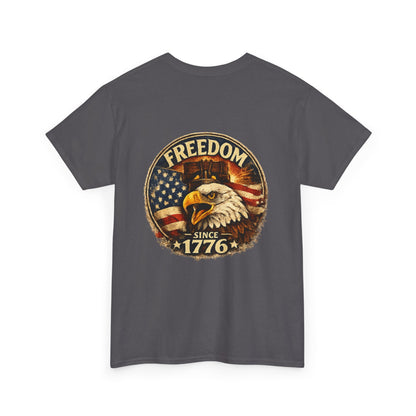 Minimalist Freedom 1776 Shirt | American Eagle Graphic Tee | 250 Years of Freedom 1776 2026 T-Shirt | USA Flag Front and Back Tshirt | Fourth of July Outfit