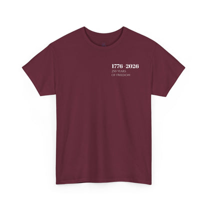 Minimalist Freedom 1776 Shirt | American Eagle Graphic Tee | 250 Years of Freedom 1776 2026 T-Shirt | USA Flag Front and Back Tshirt | Fourth of July Outfit