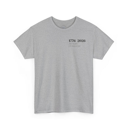 Minimalist Freedom 1776 Shirt | American Eagle Graphic Tee | 250 Years of Freedom 1776 2026 T-Shirt | USA Flag Front and Back Tshirt | Fourth of July Outfit