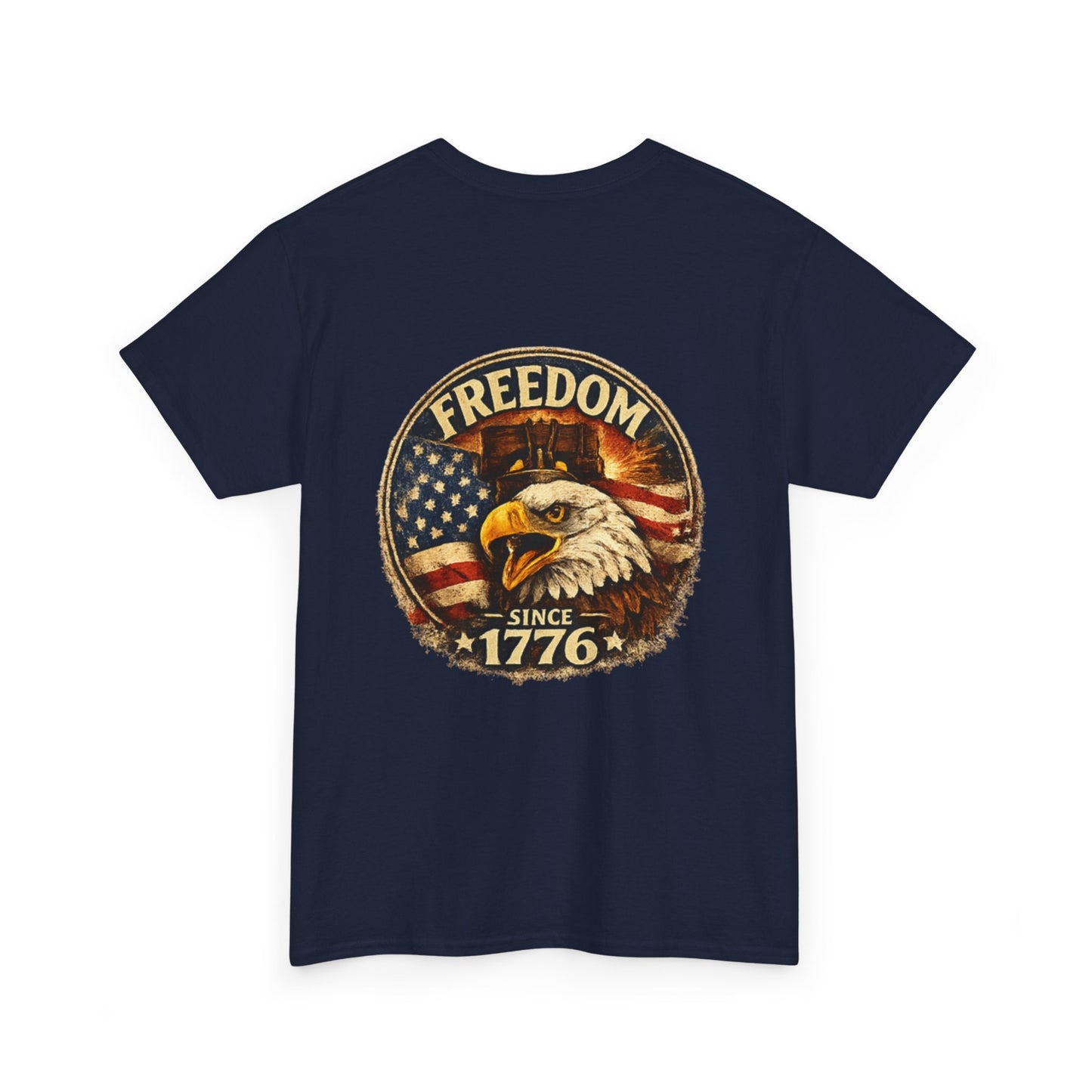 Minimalist Freedom 1776 Shirt | American Eagle Graphic Tee | 250 Years of Freedom 1776 2026 T-Shirt | USA Flag Front and Back Tshirt | Fourth of July Outfit