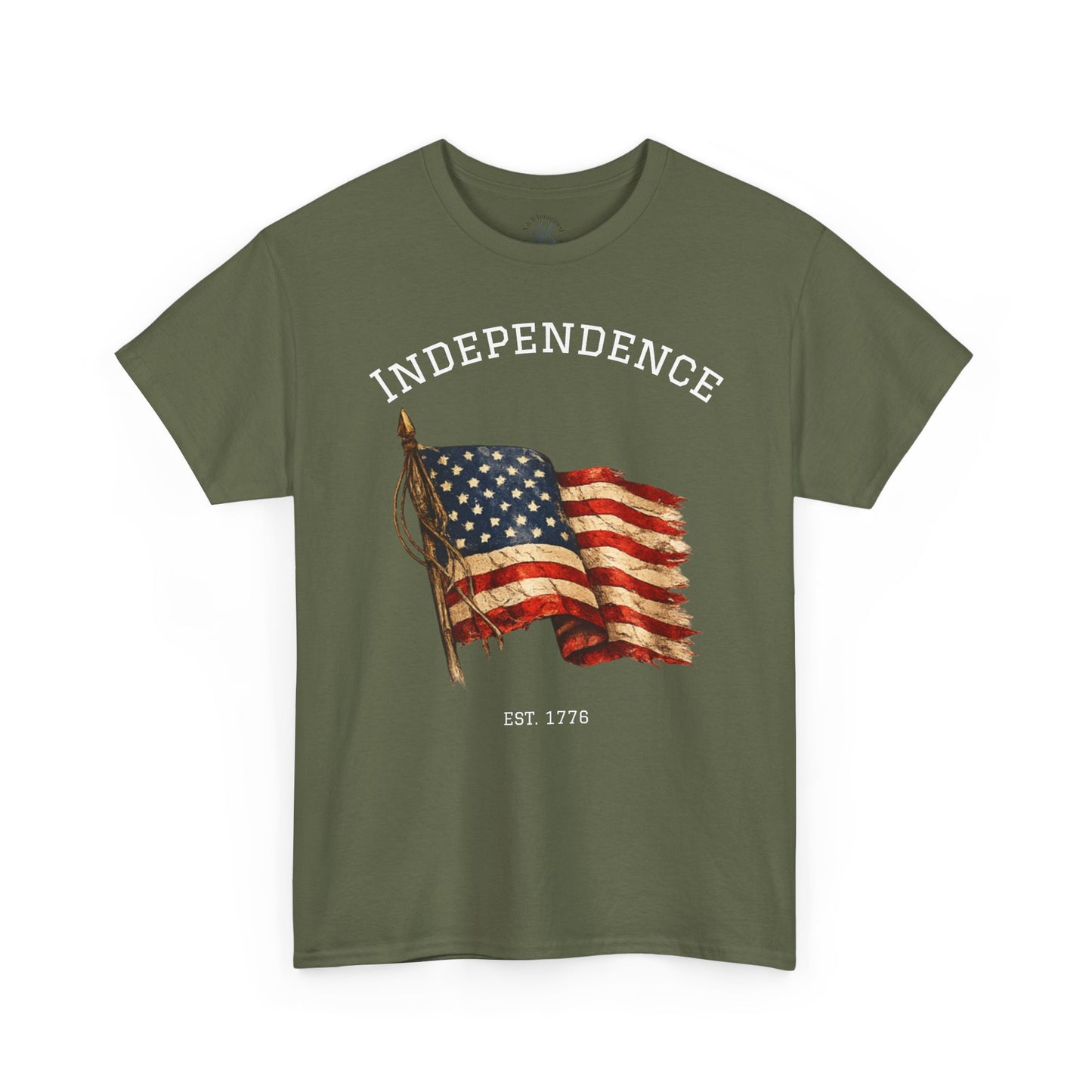 Vintage Independence Flag Shirt | 1776 American Flag Tee | Patriotic Distressed Flag T-Shirt | Retro Fourth of July Outfit | American Graphic Tshirt